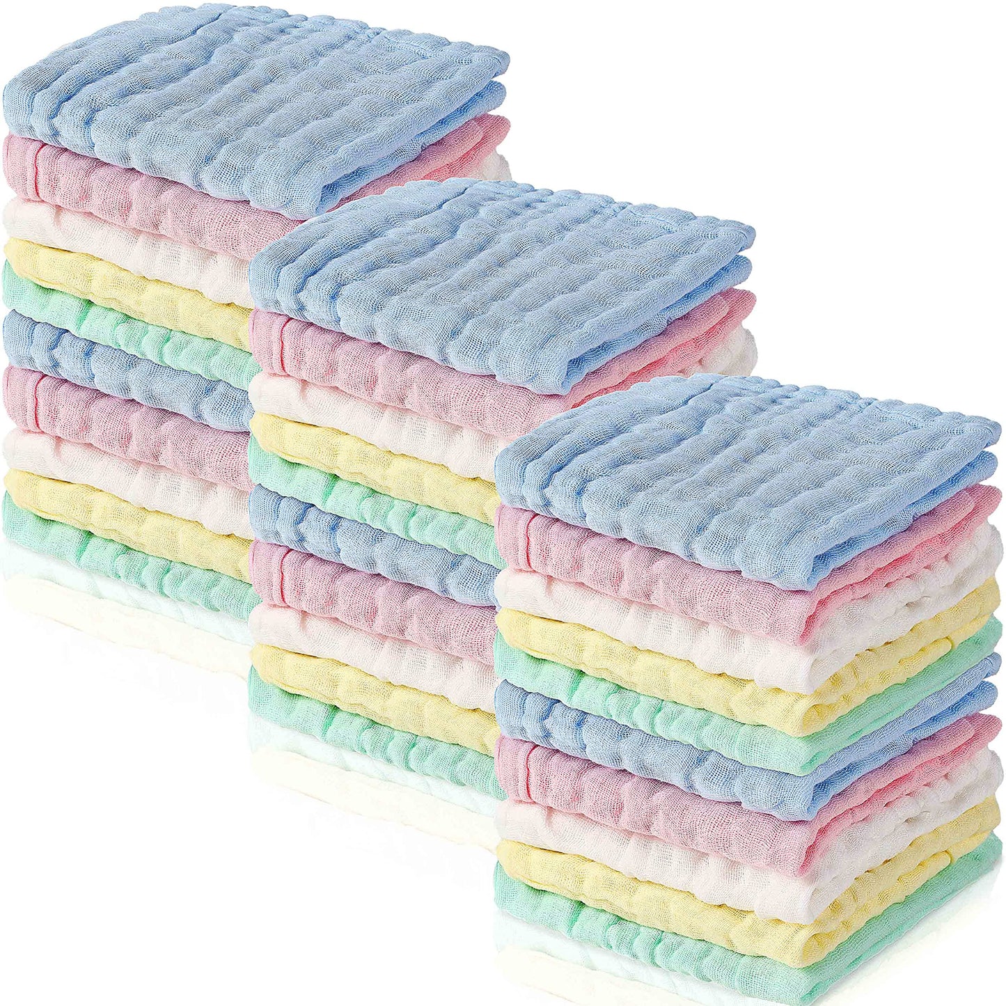 Chumia 30 Pcs Baby Muslin Wash Cloths