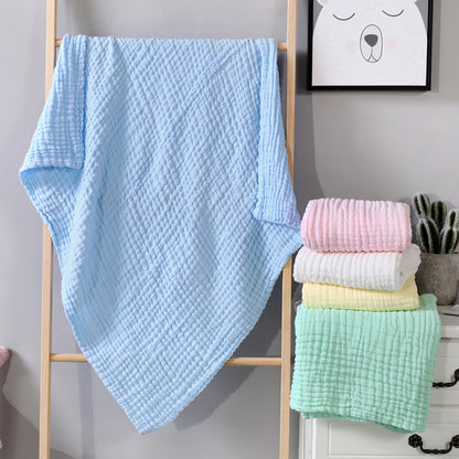 6-Layer Muslin Baby Blanket and Soft Bath Towel